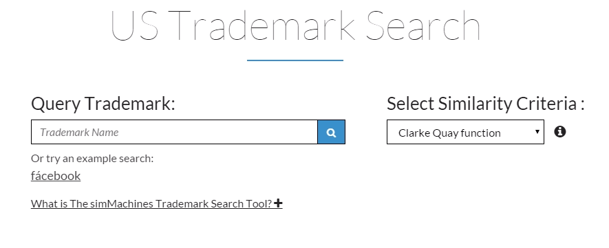 simMachines US Trademark Search Tool